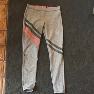 Under Armour Gray and Red‎ Leggings for Active Comfort